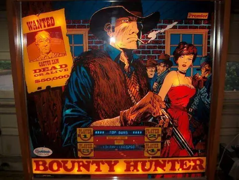Bounty Hunter backglass