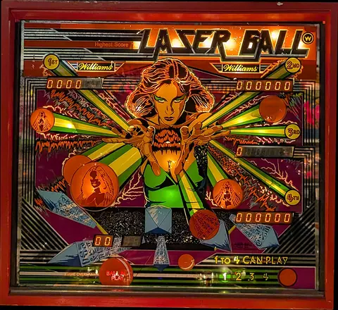 Laser Ball backglass