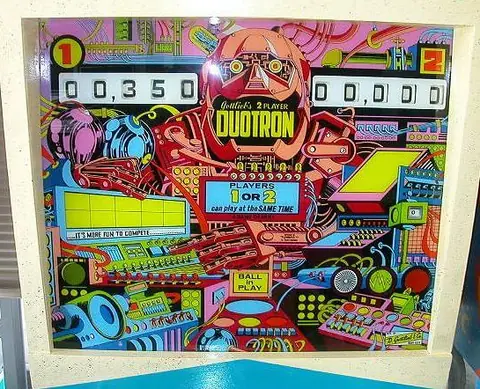 Magnotron / Duotron backglass