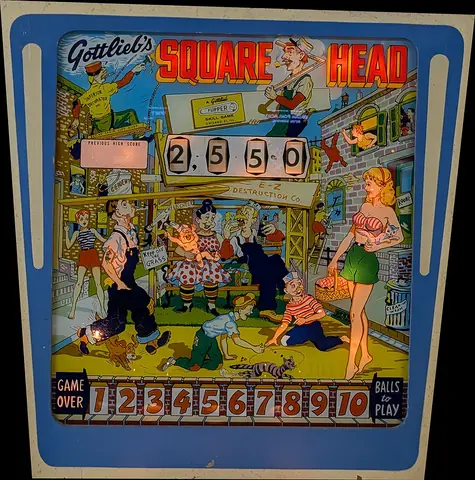 Square Head backglass