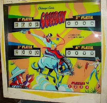 Cowboy backglass