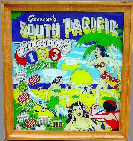 South Pacific backglass