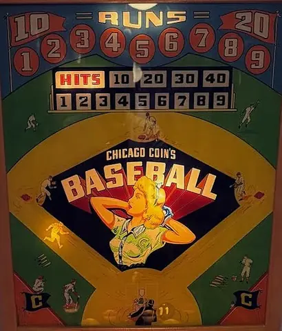 Baseball backglass