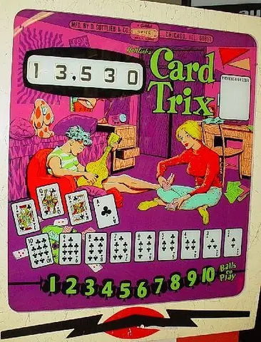 Flip-A-Card / Card Trix backglass
