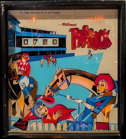 Paddock / Post Time backglass