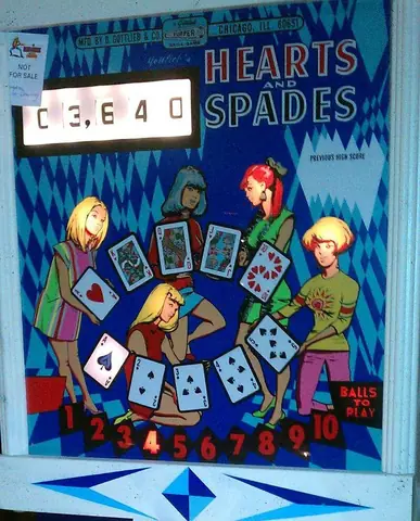 Spin-A-Card / Hearts and Spades backglass