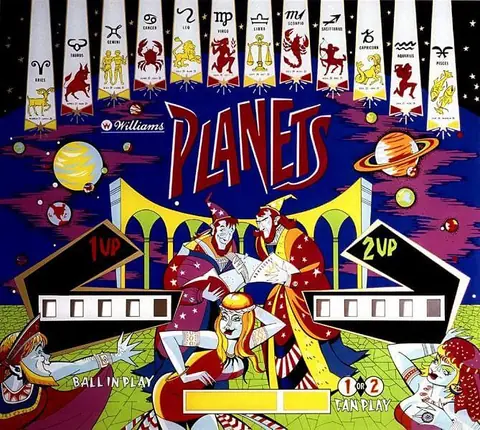 Zodiac / Planets backglass