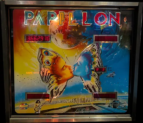 Papillon backglass