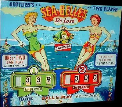 Sea Belles backglass