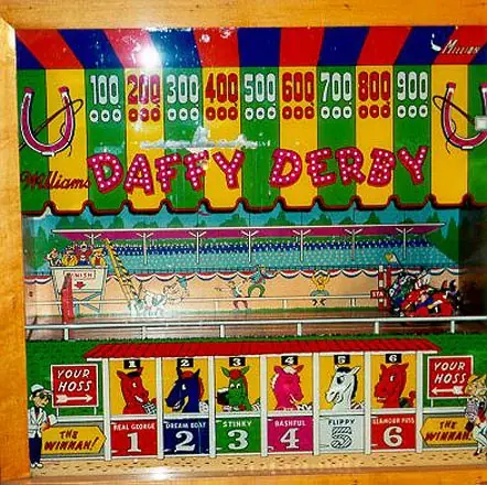 Daffy Derby backglass