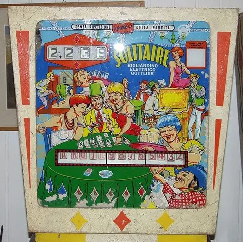 Solitaire backglass