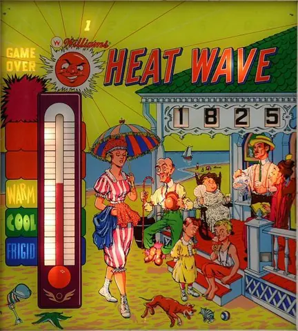 Heat Wave backglass