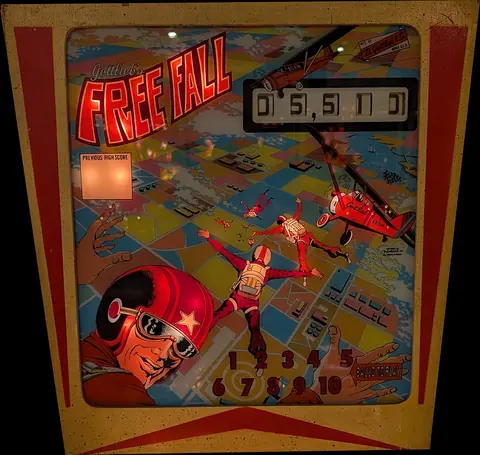 Sky Jump / Free Fall backglass