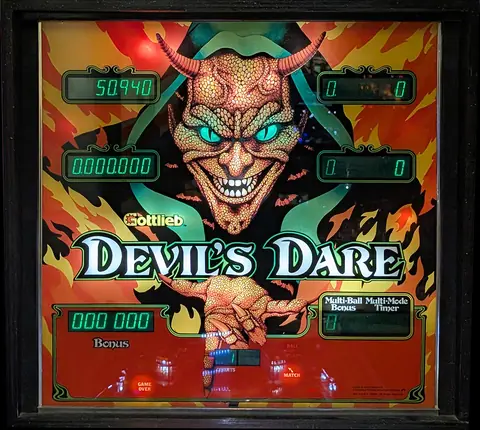 Devil's Dare backglass