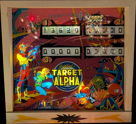 Target Alpha backglass
