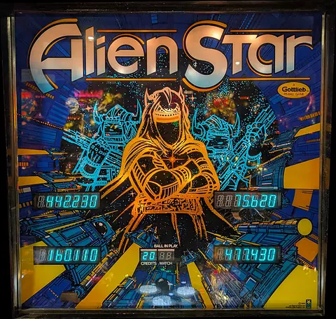 Alien Star backglass