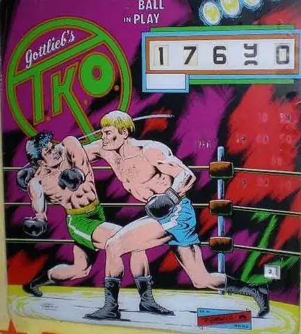 T.K.O. backglass