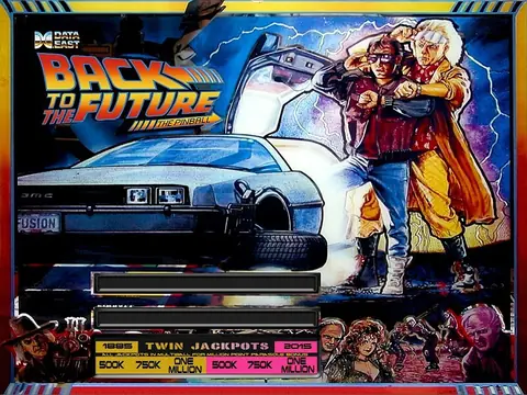 Back to the Future backglass
