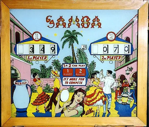 Samba backglass