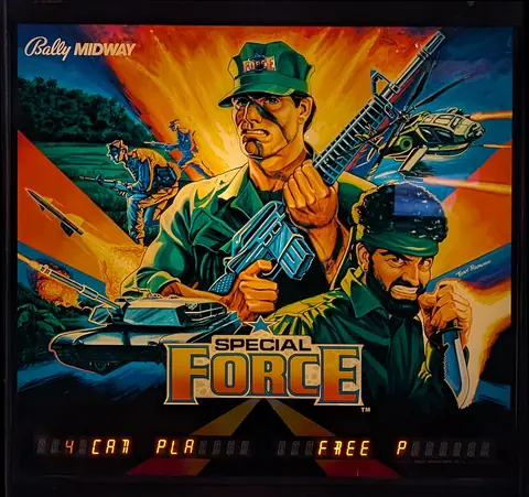 Special Force backglass