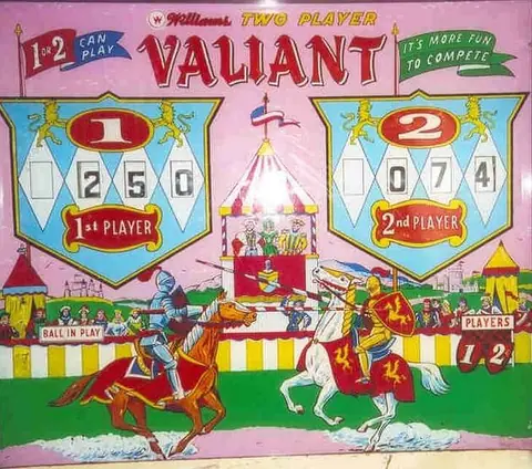 Valiant backglass