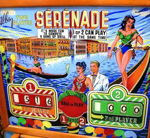 Serenade backglass