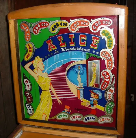 Alice in Wonderland backglass