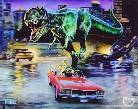 The Lost World Jurassic Park backglass