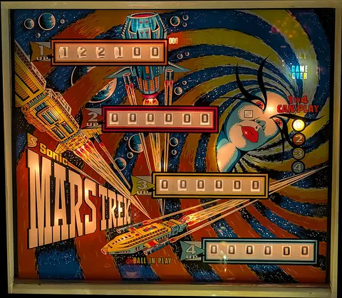 Mars Trek backglass
