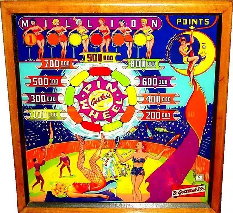 Pin Wheel backglass