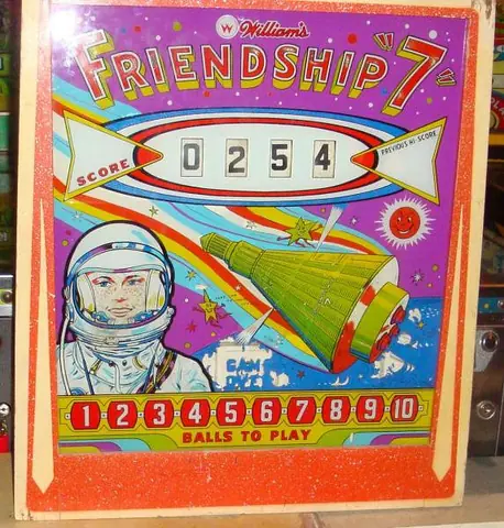 Friendship "7" backglass