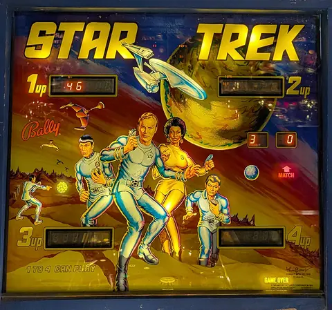 Star Trek backglass