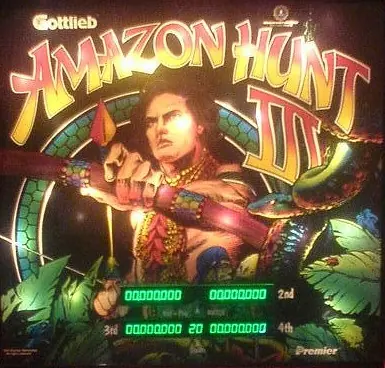 Amazon Hunt III backglass