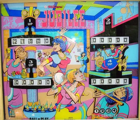 Jubilee backglass