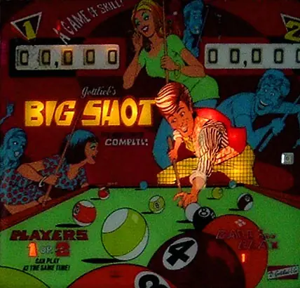 Big Shot backglass