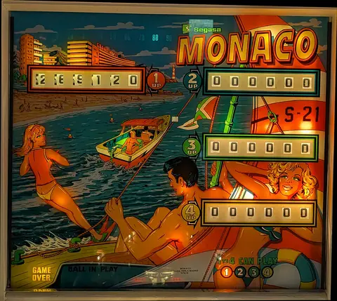 Monaco backglass