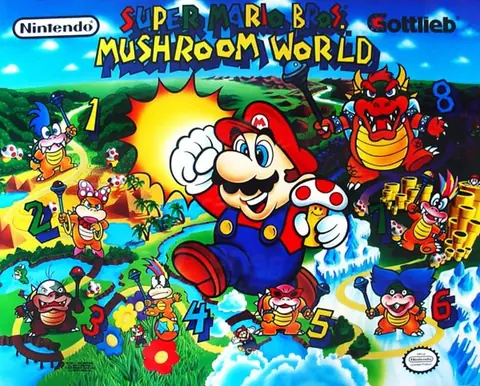 Super Mario Bros. Mushroom World backglass
