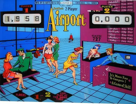 College Queens / Airport backglass