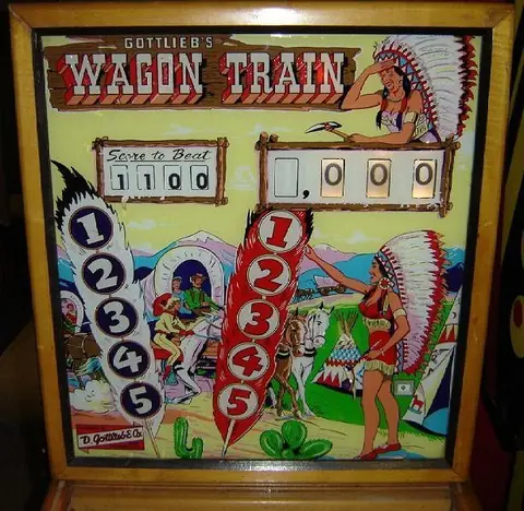 Wagon Train backglass