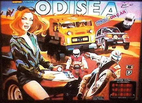Odisea Paris Dakar backglass