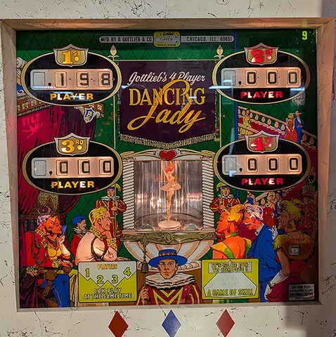 Dancing Lady backglass