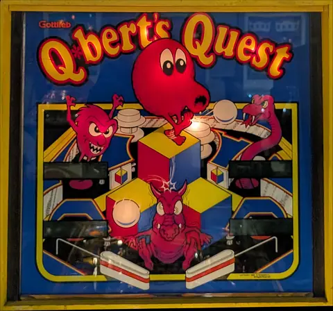 Q*Bert's Quest backglass