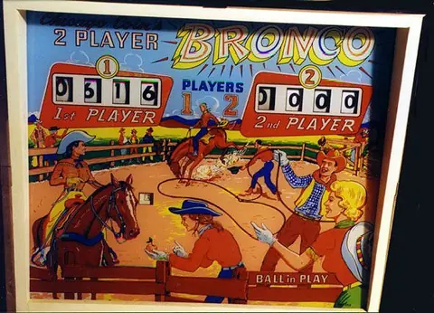 Bronco backglass