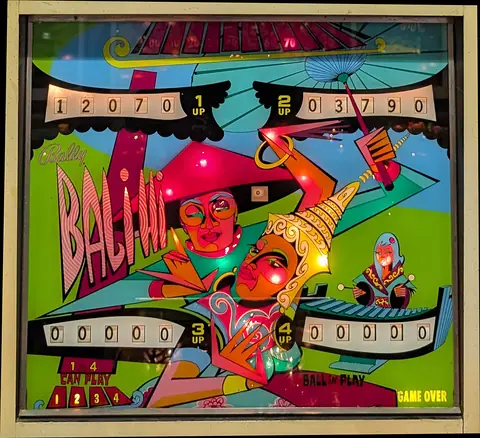 Bali-Hi backglass