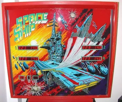 Space Ship backglass