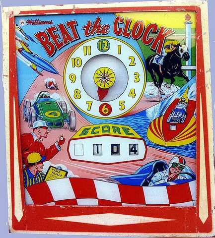 Beat the Clock backglass