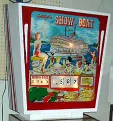 Show Boat backglass