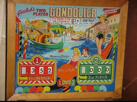 Gondolier backglass