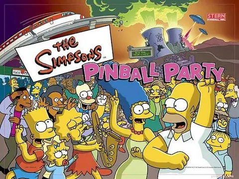The Simpsons Pinball Party backglass