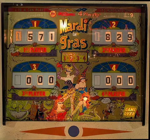 Mardi Gras backglass
